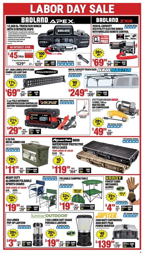Harbor Freight Labor Day Sale Aug 30 Sep 06, 2021