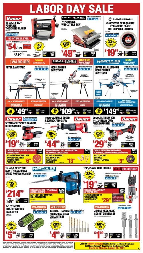 Harbor Freight Labor Day Sale Aug 30 Sep 06, 2021