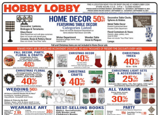 Hobby Lobby Weekly Ad Sep 12 – Sep 18, 2021