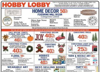 Hobby Lobby Weekly Ad Sep 19 – Sep 25, 2021