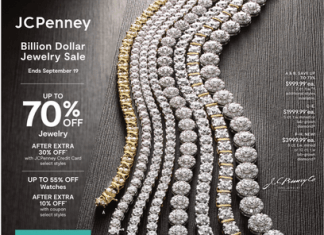 JCPenney Billion Dollar Jewelry Sale Ad Sep 02 – Sep 19, 2021