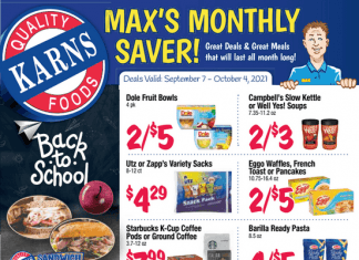 Karns Quality Foods Monthly Ad Sep 07 – Oct 04, 2021