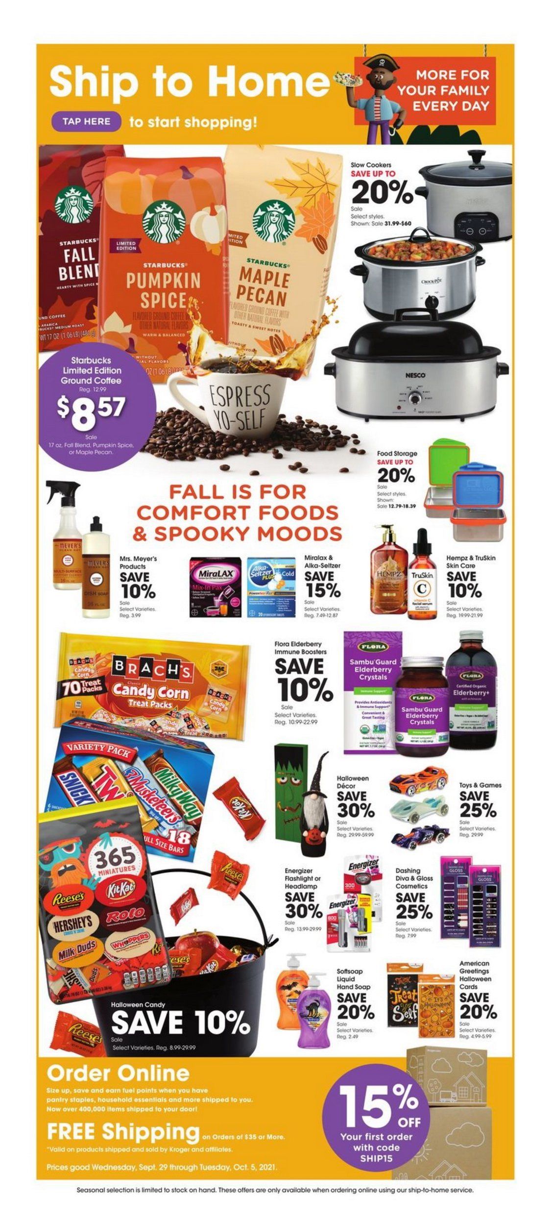 Kroger Weekly Ad Sep 29 Oct 05, 2021 (Halloween Promotion Included)