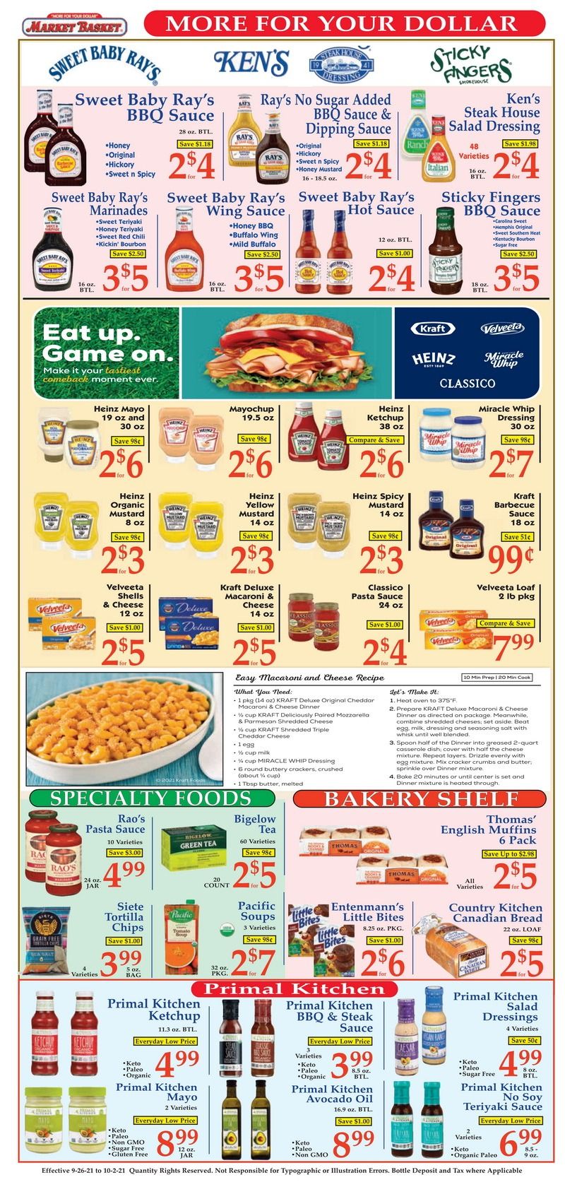 Market Basket Weekly Flyer Sep 26 – Oct 02, 2021