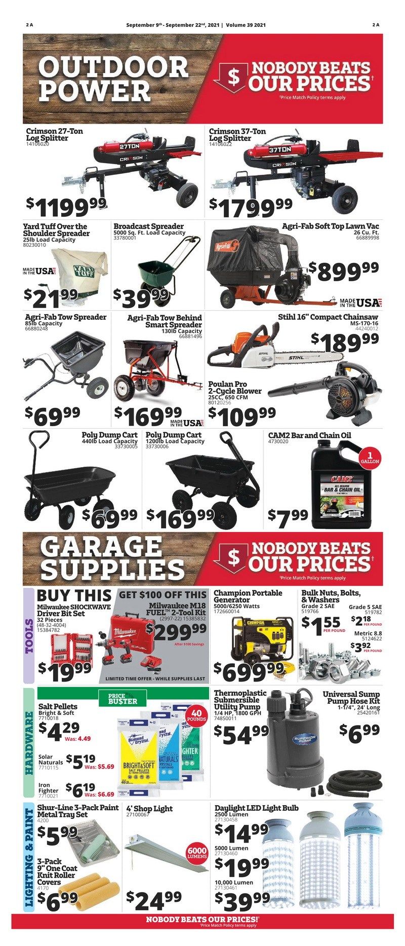 Rural King Weekly Ad Sep 09 Sep 22, 2021