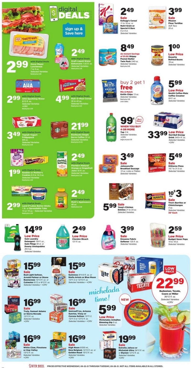 Stater Bros Weekly Ad Sep 22 Sep 28, 2021