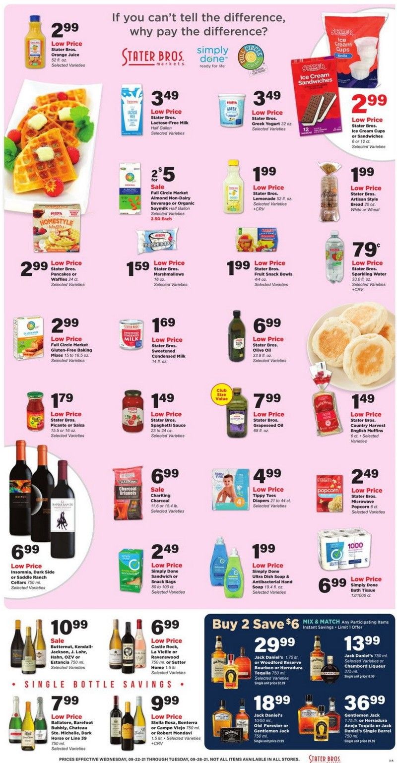 Stater Bros Weekly Ad Sep 22 Sep 28, 2021