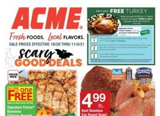 ACME Weekly Ad Oct 29 – Nov 04, 2021 (Halloween Promotion Included)