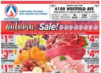 Associated Supermarkets Weekly Ad Oct 01 – Oct 07, 2021
