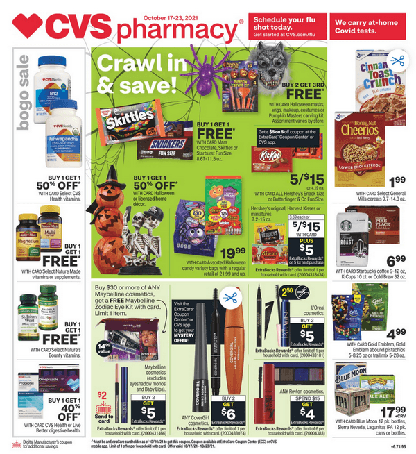 CVS Weekly Ad Oct 17 – Oct 23, 2021 (Halloween Promotion Included)