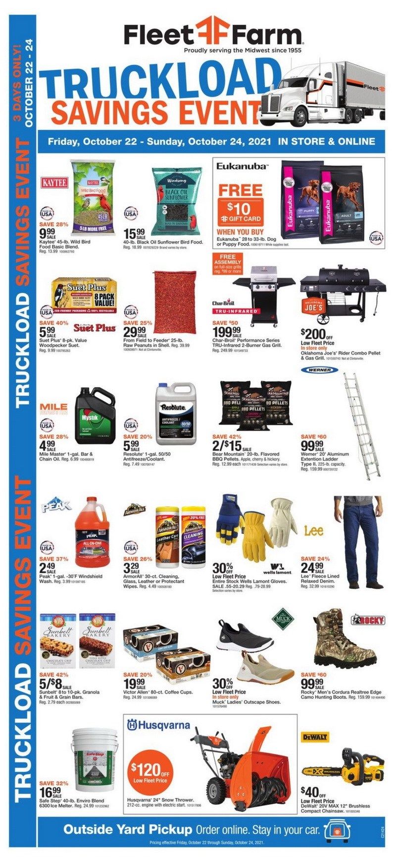 Fleet Farm Truckload Savings Event Oct 22 Oct 24, 2021