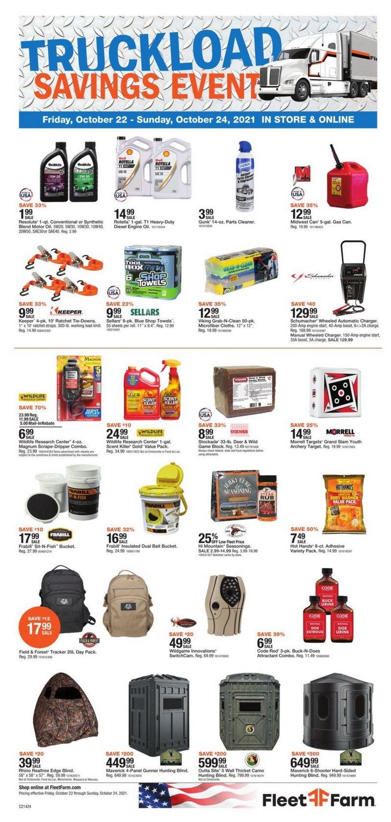 Fleet Farm Truckload Savings Event Oct 22 Oct 24, 2021