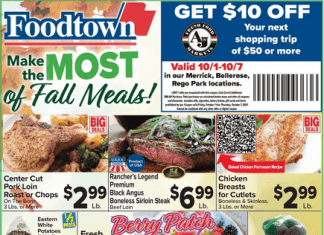 Foodtown Weekly Ad Oct 01 – Oct 07, 2021