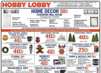 Hobby Lobby Weekly Ad Oct 03 – Oct 09, 2021