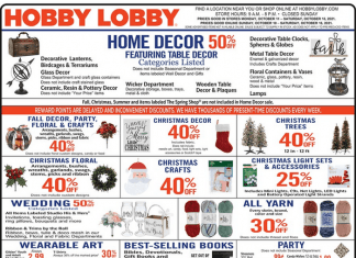 Hobby Lobby Weekly Ad Oct 10 – Oct 16, 2021