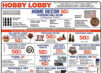 Hobby Lobby Weekly Ad Oct 17 – Oct 23, 2021
