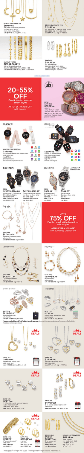 JCPenney Jewelry Flyer Sale Oct 18 – Oct 24, 2021