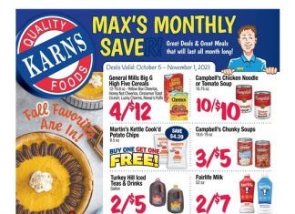 Karns Quality Foods Monthly Ad Oct 05 – Nov 01, 2021