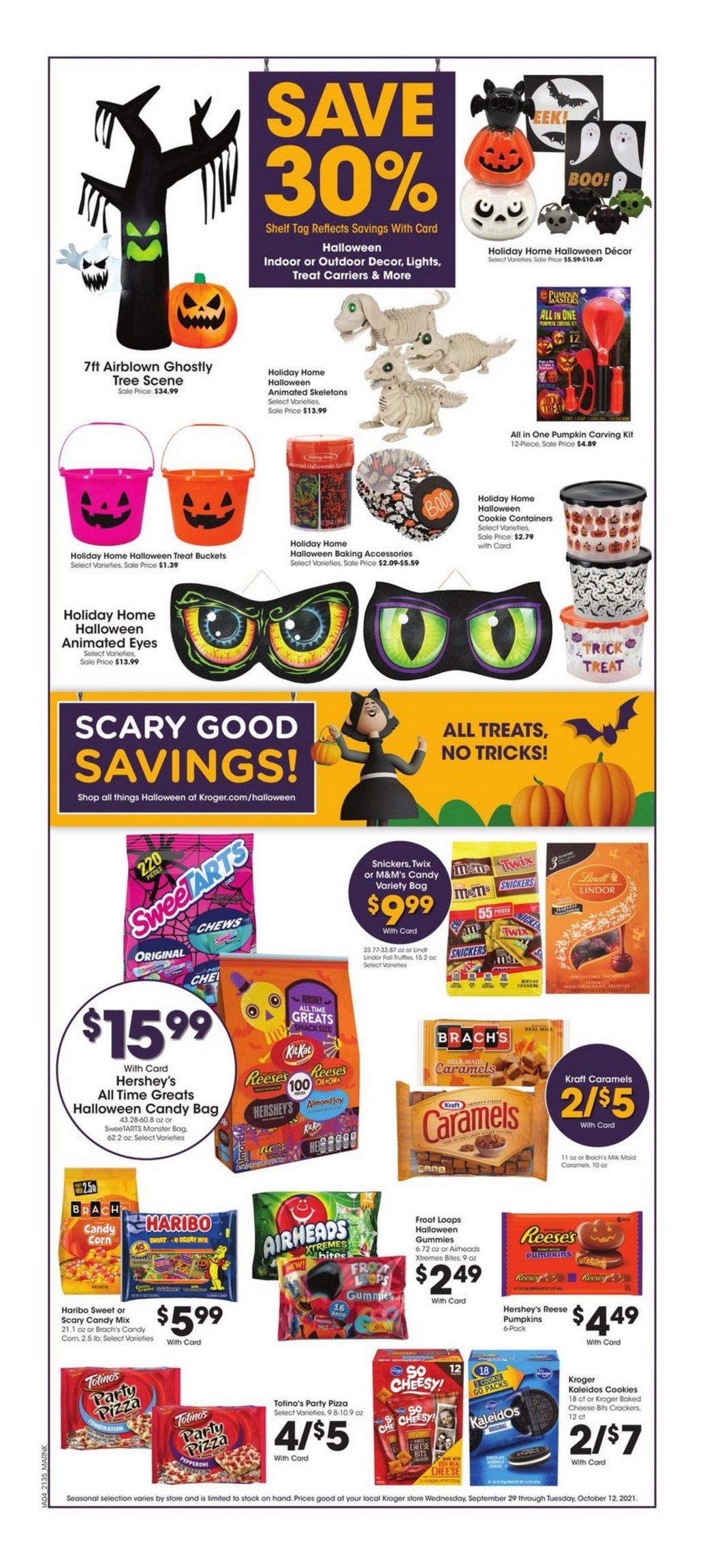 Kroger Weekly Ad Oct 06 Oct 12, 2021 (Halloween Promotion Included)