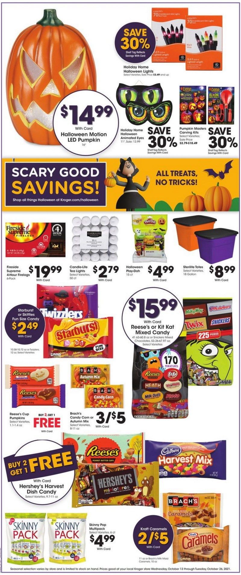 Kroger Weekly Ad Oct 20 Oct 26, 2021 (Halloween Promotion Included)