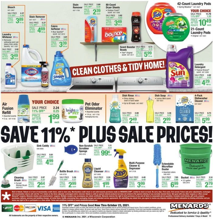 Menards Weekly Ad Oct 14 Oct 23, 2021