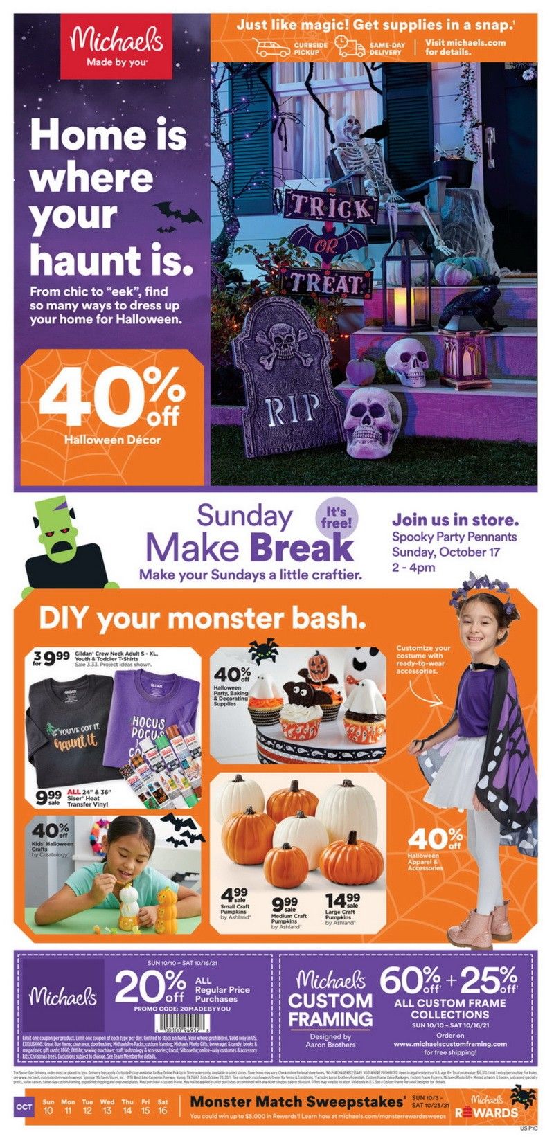 Michaels Weekly Ad Oct 10 Oct 16, 2021 (Halloween Promotion Included)