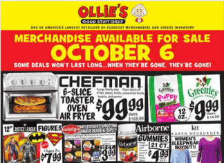 Ollie’s Weekly Ad Oct 06 – Oct 12, 2021