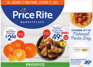 Price Rite Weekly Ad Oct 15 – Oct 21, 2021