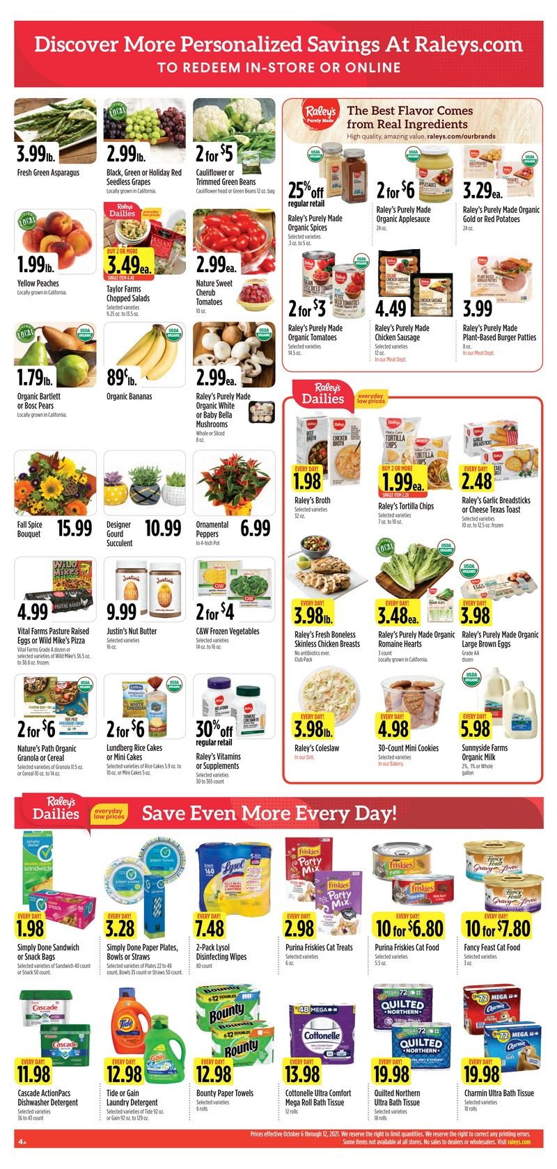 Raley's Supermarkets Weekly Ad Oct 06 – Oct 12, 2021