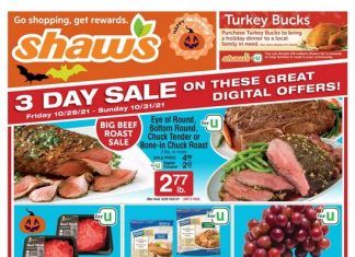 Shaw’s Weekly Ad Oct 29 – Nov 04, 2021(Halloween Promotion Included)