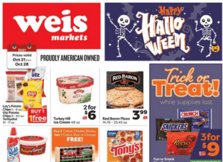 Weis Markets Weekly Sale Oct 21 – Oct 28, 2021 (Halloween Promotion Included)