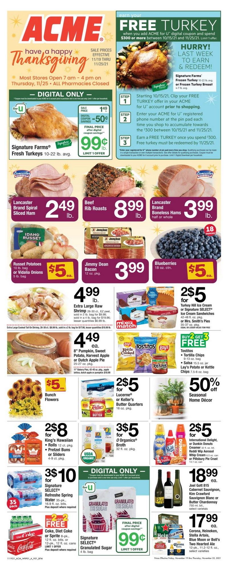 Acme store hours thanksgiving
