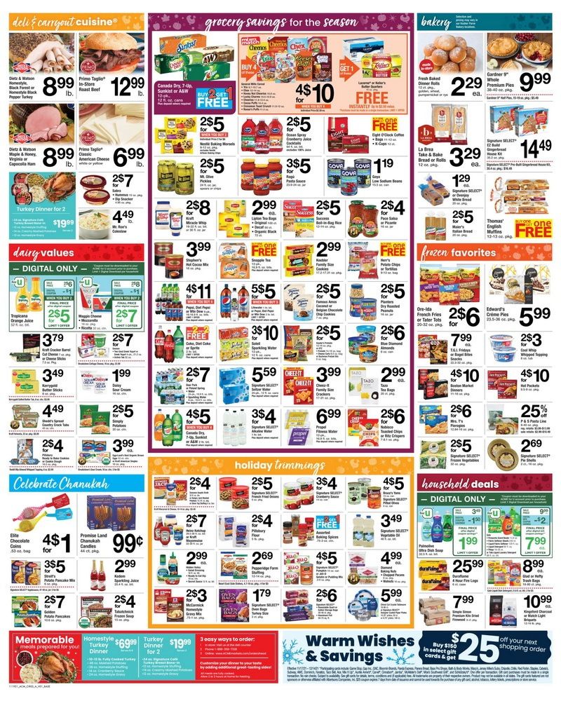 ACME Weekly Ad Nov 19 Nov 25, 2021 (Thanksgiving Promotion Included)