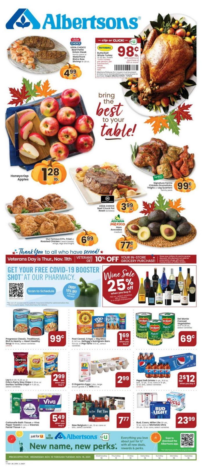 Albertsons Weekly Ad Nov 10 Nov 16, 2021