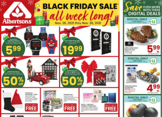 Albertsons Weekly Nov 26 – Nov 30, 2021 (Black Friday Promotion Included)