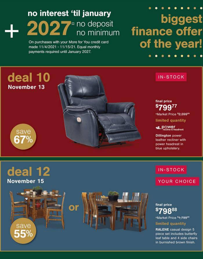 Ashley Furniture HomeStore Black Friday Catalog Nov 05 Nov 27, 2021