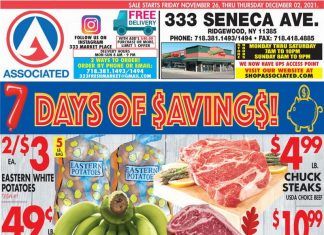 Associated Supermarkets Weekly Ad Nov 26 – Dec 02, 2021