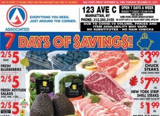 Associated Supermarkets Weekly Ad Nov 26 – Dec 02, 2021
