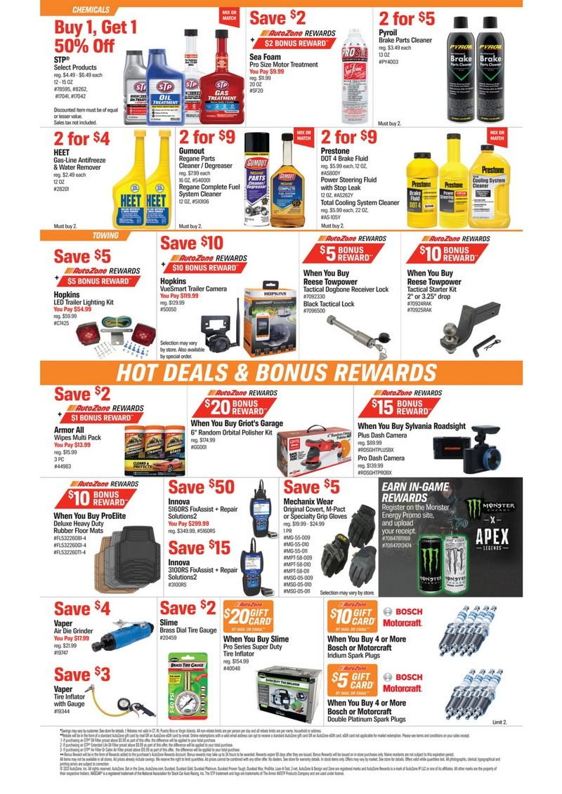AutoZone Monthly Circular Nov 16 Dec 27, 2021