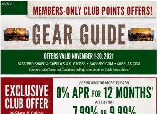 Bass Pro Shops Gear Guide Sale Nov 01 – Nov 30, 2021