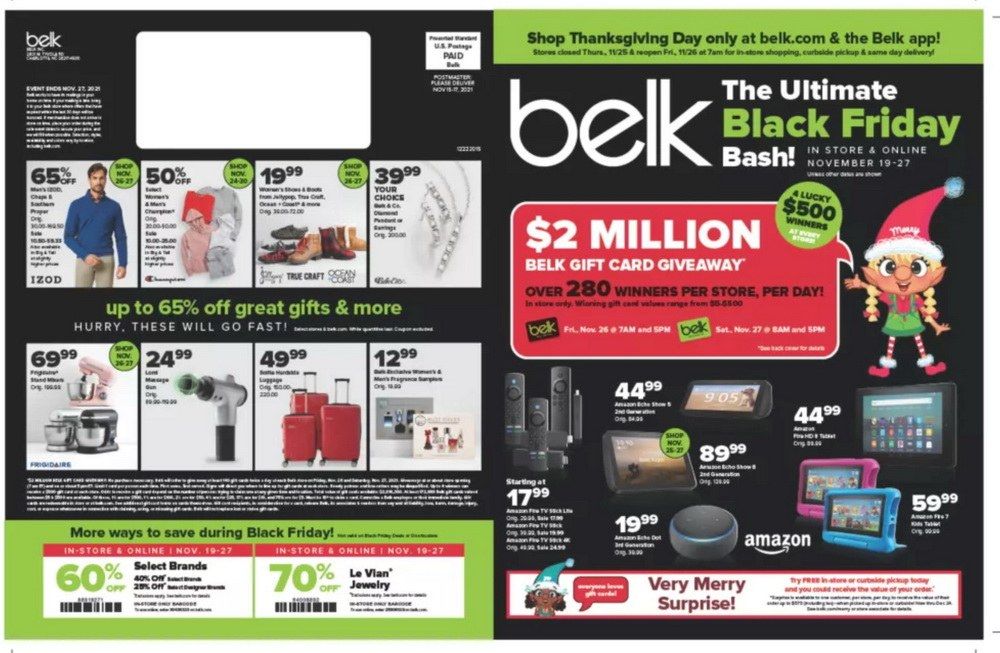 Belk Black Friday Ad Nov 19 Nov 27, 2021