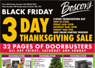 Boscov’s Black Friday Ad Nov 25 – Nov 28, 2021