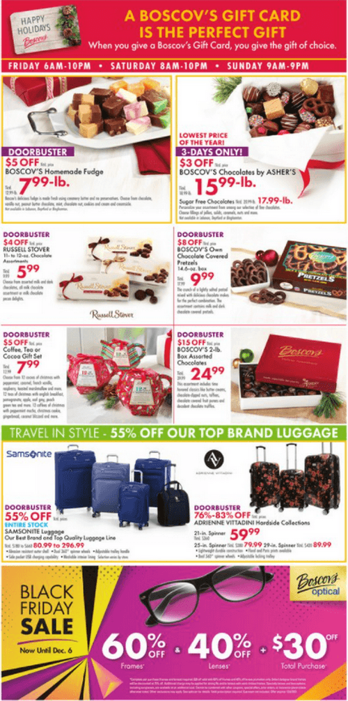 Boscov's Black Friday Ad Nov 25 Nov 28, 2021