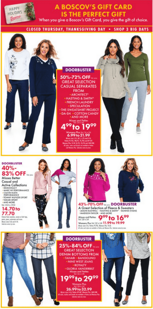 Boscov's Black Friday Ad Nov 25 Nov 28, 2021