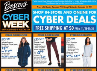Boscov’s Cyber Monday Ad Nov 29 – Dec 01, 2021