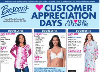 Boscov’s Weekly Ad Nov 04 – Nov 10, 2021