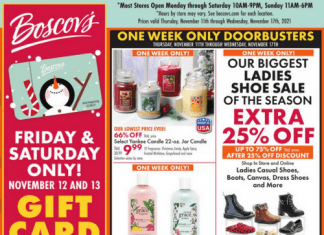 Boscov’s Weekly Ad Nov 11 – Nov 17, 2021