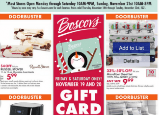 Boscov’s Weekly Ad Nov 18 – Nov 23, 2021