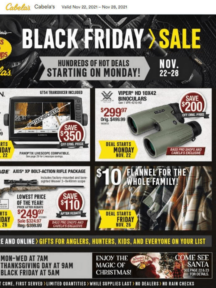 Cabela S Black Friday Ad Nov 22 Nov 28 2021