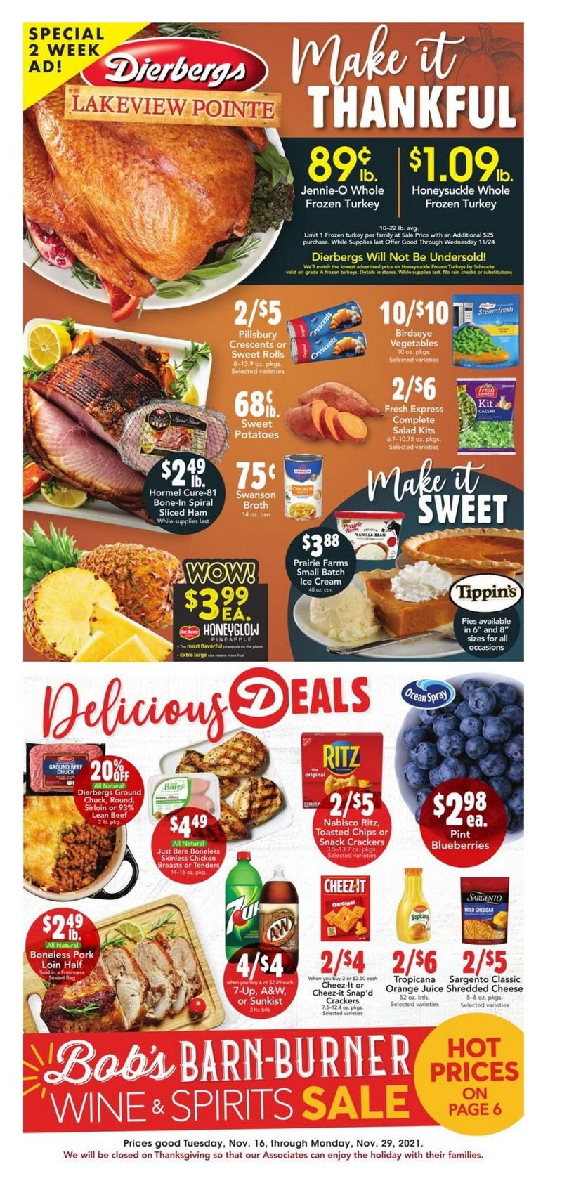 dierbergs thanksgiving dinner 2021
